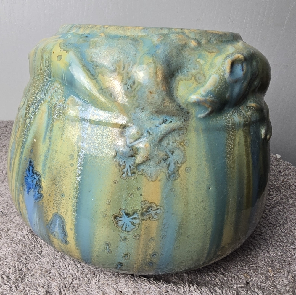 Vintage Pierrefonds Potteey Art Nouveau France Art Pot Marked Vase - Picture 7 of 16